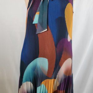 DKNY Pleated Multi-Color Dress